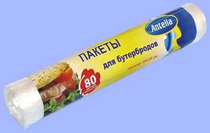 Пакет д/бутербродов Antella 70882, 20х35см 2,5л 80шт.7мкм