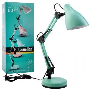 Светильник наст Camelion KD-331 C16 40W E27 металл мятный
