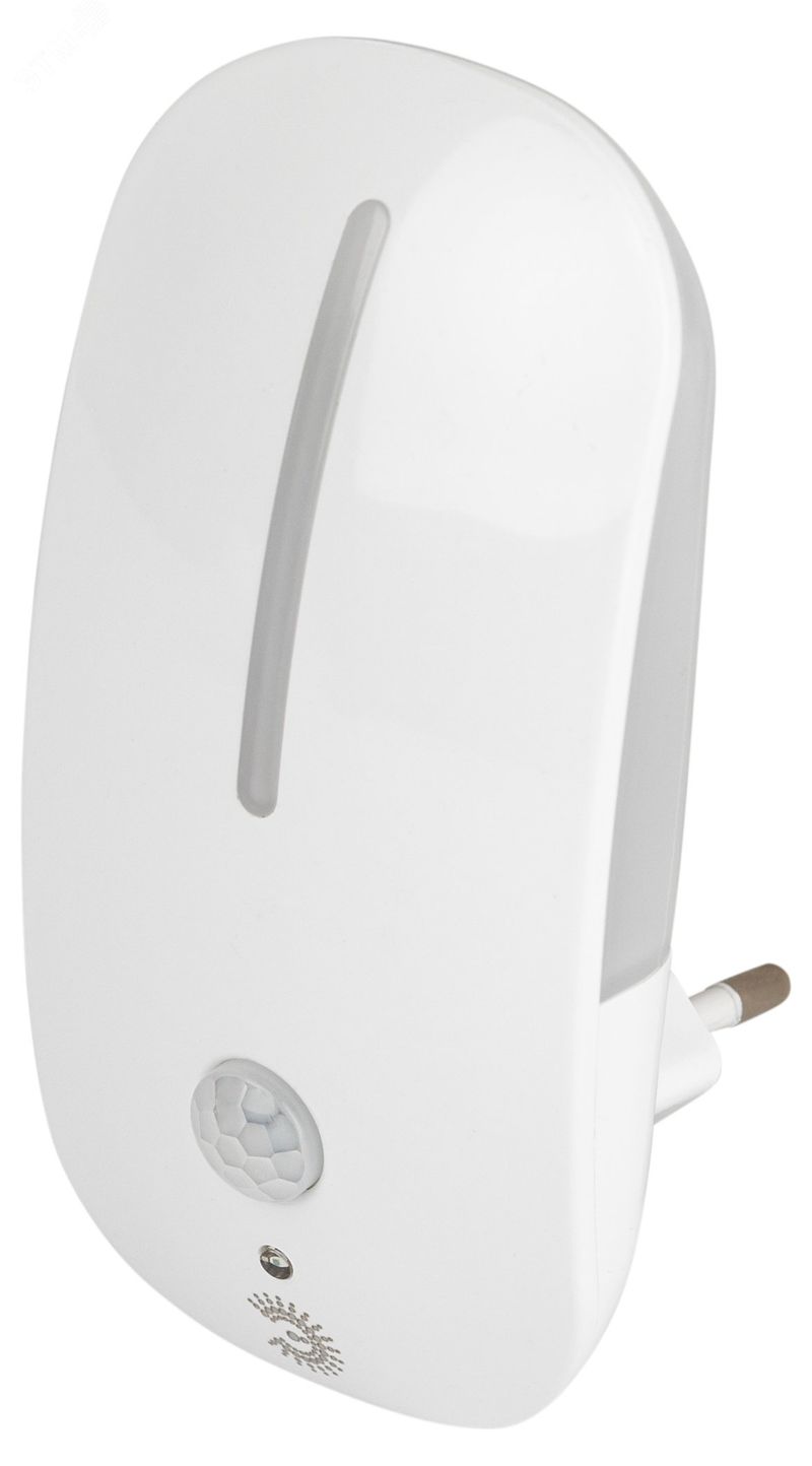 Ночник светод NN-621-LS-MS-W в розетку датчик движения бел