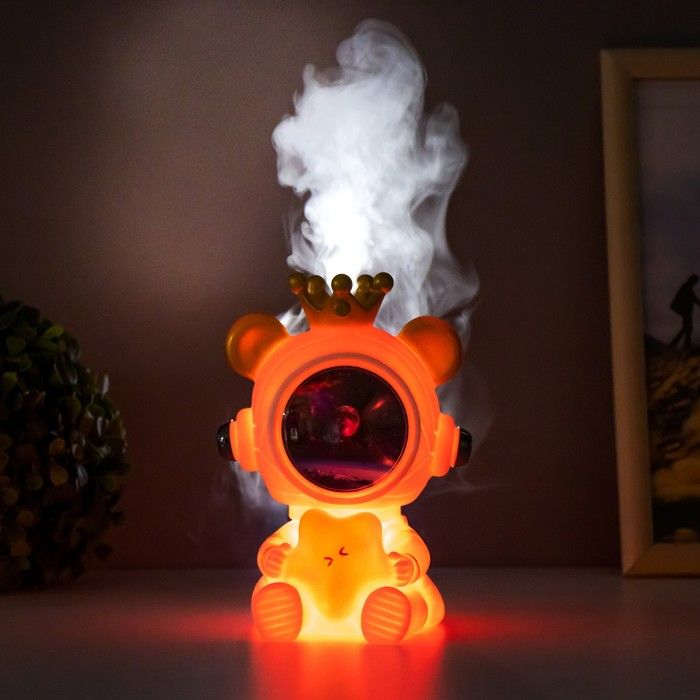 Ночник-увлажнитель Мишка звезда LED USB белый 12*12*16,5см