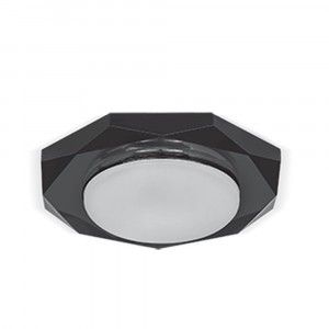 Светильник GAUSS/Ecola GX53 восьмигранник крист/черный
