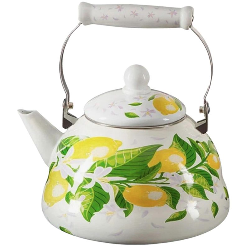 Чайник 3,0 л. эм. с керам.руч. "Лимоны"