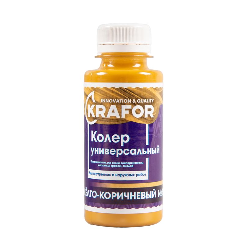 Колер универсальный KRAFOR Желто-коричневый №3 100мл