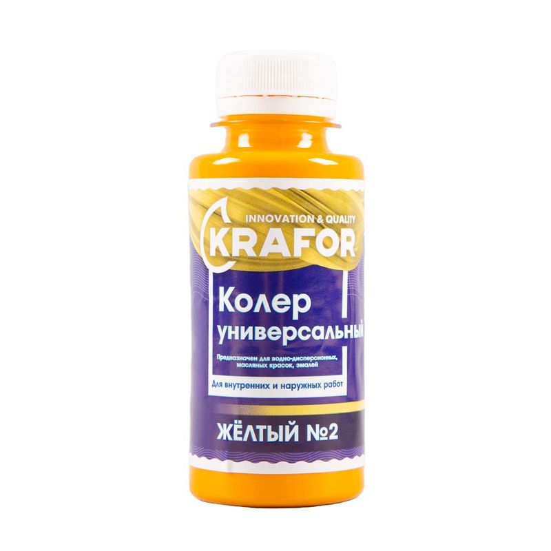 Колер универсальный KRAFOR Желтый №2 100мл