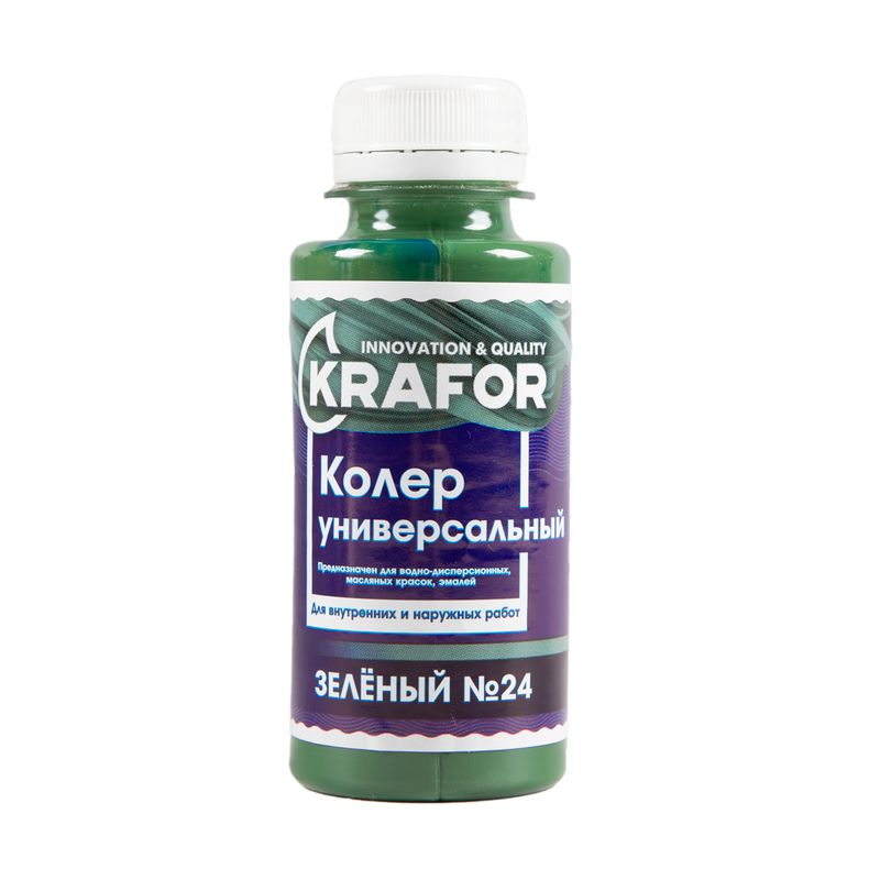 Колер универсальный KRAFOR Зеленый №24 100мл