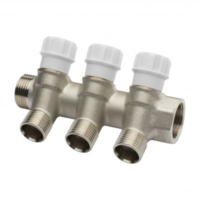 Коллектор AQUALINK  с вентилями 3/4*3/4*1/2*3крана