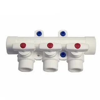 Коллектор PRO AQUA PP белый 25*20 с 3 кранами