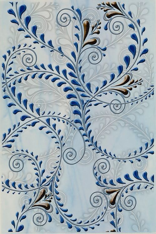 Декор Елена Каприз синий 20*30
