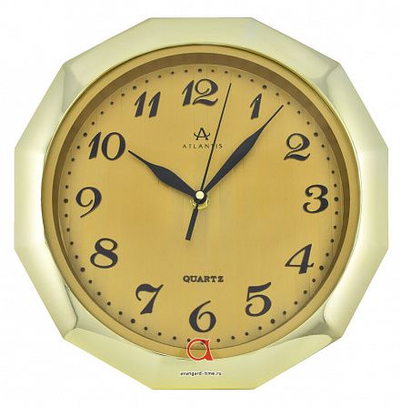 Часы настенные Atlantis 6021-TLD gold dial 270*270*45мм 