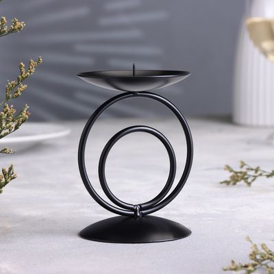 Подсвечник "Закат" 8,3х11 см, черный.
