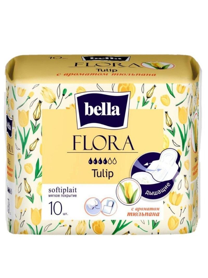 Прокладки женские Bella, Flora Tulip, 10 шт, тюльп BE-012-RW10-097