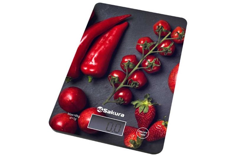 Весы кухонные эл. SA-6077BS перцы до 8кг