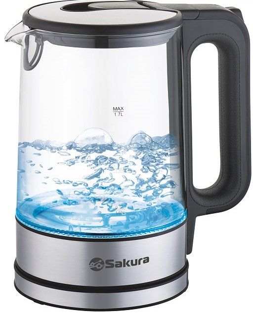 Эл. Чайник  SAKURA SA-2726SBK 1.7 стекло