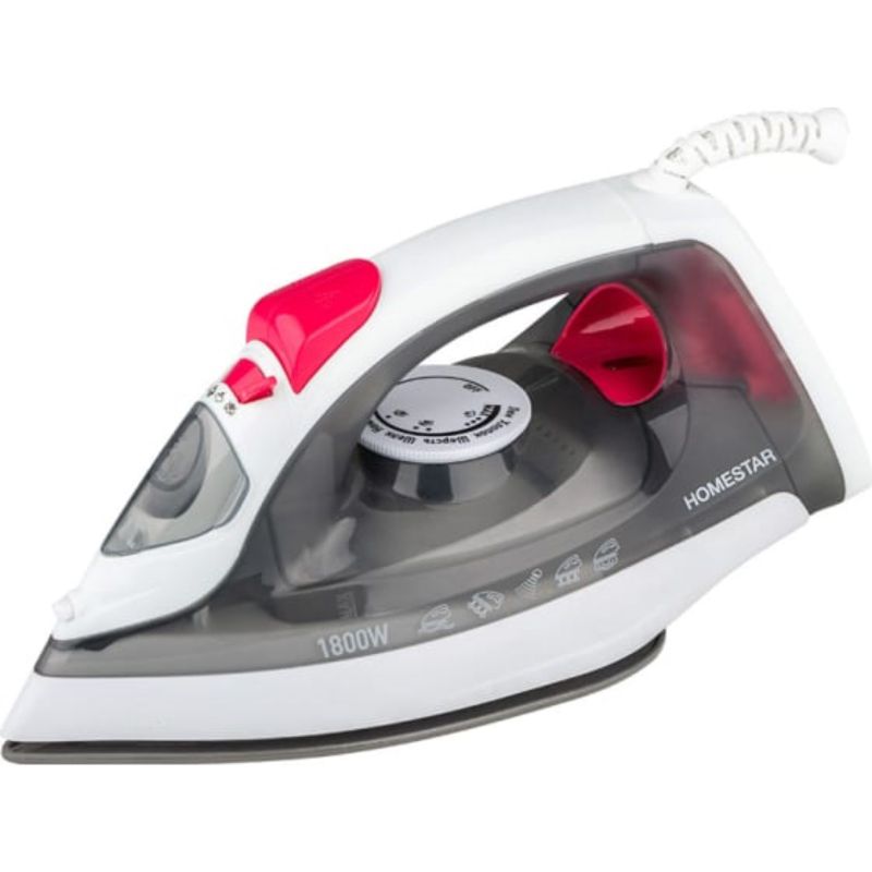 Утюг Homestar HS-4012 серый, 1800Вт, керамическая подошва, самоочистка, паровой удар 