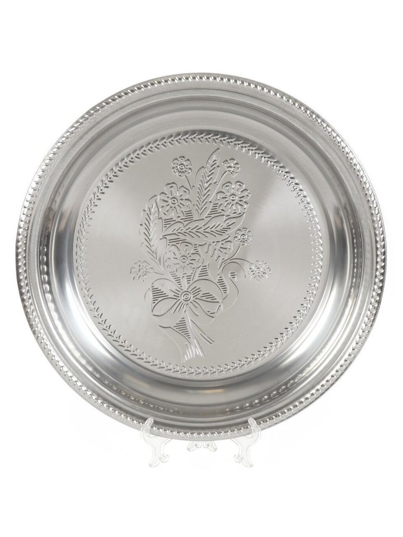 Поднос нержавеющая сталь, 39.5 см, круглый, Y4-4952