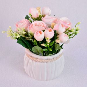 Композиция/цветы 025 Роза чаровница розовый/белый 160х90х90