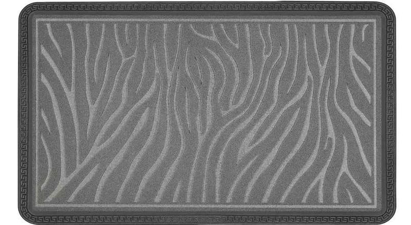 Коврик придверный 60*40 серый,"Zebra", жесткая подложка, ИРАН