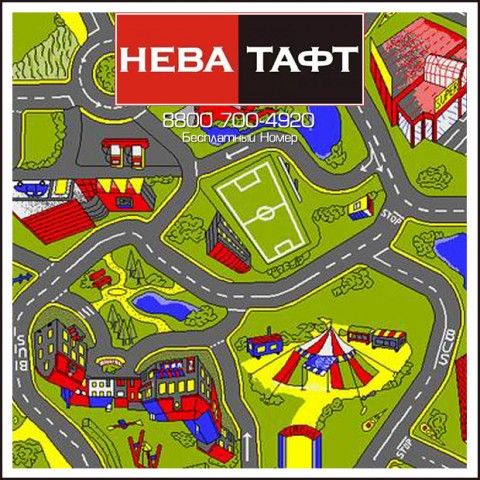 Ковровое покрытие Лунапарк 61 печатка полотно 3,0м