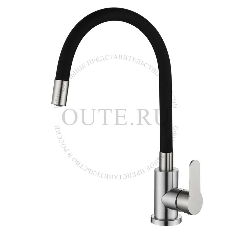 Смеситель кух OUTE T40193B-2 гибк излив, черный
