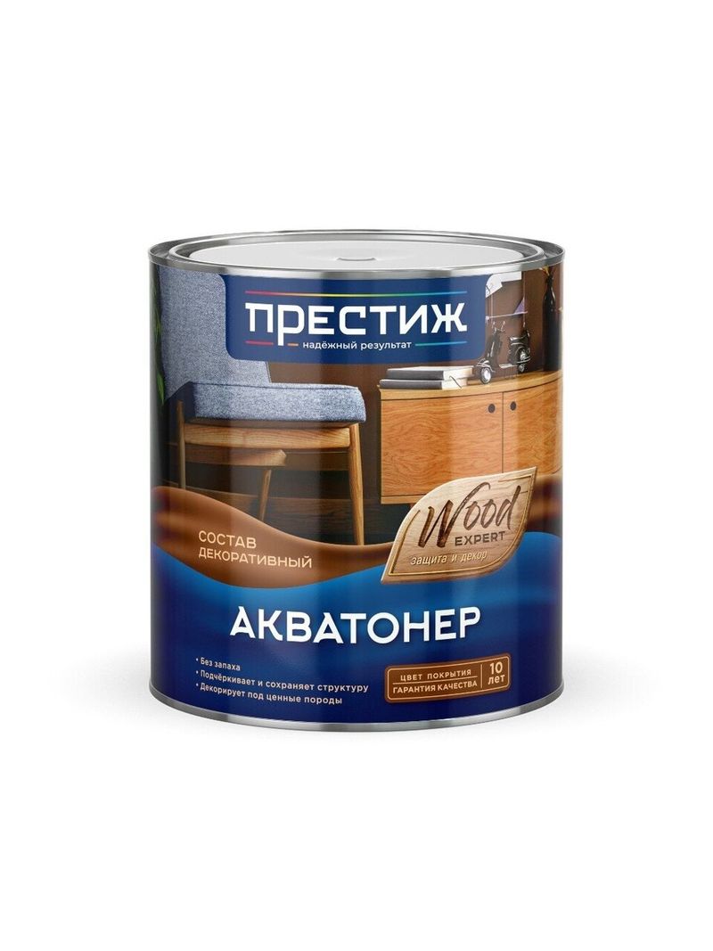Пропитка Престиж Акватонер, для внутренних работ, сосна, 2.5 л