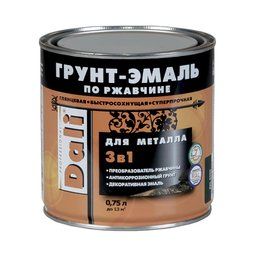 Грунт-эмаль по ржавчине DALI 3в1 винно-красный (3005) 0,75л