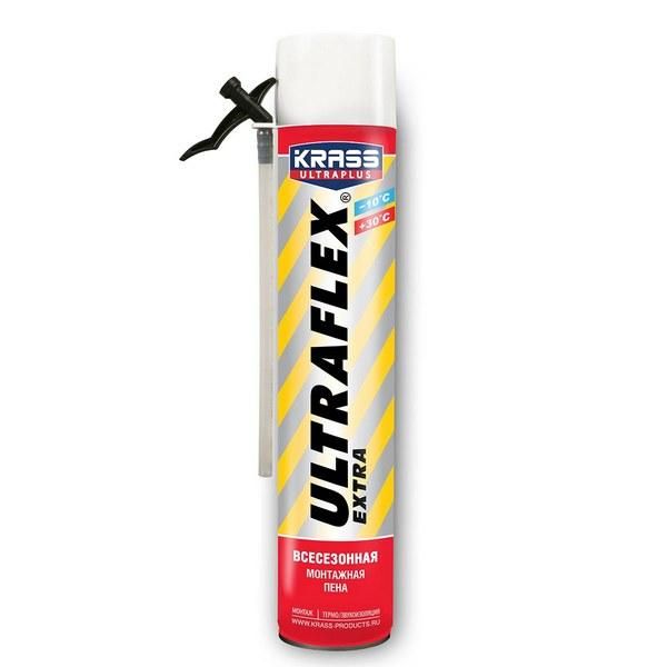 Пена монт KRASS ULTRAFLEX Extra Всесезонная 0,65л Россия
