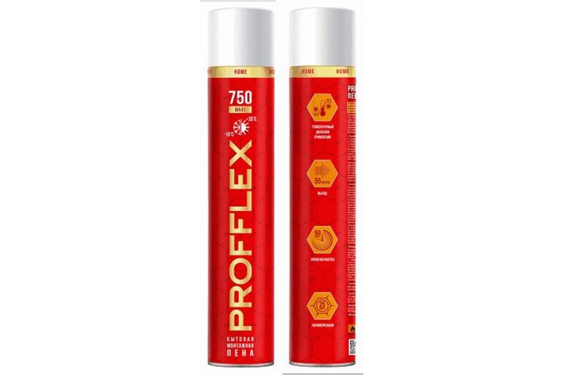Пена монтажная PROFFLEX MAXI 750мл