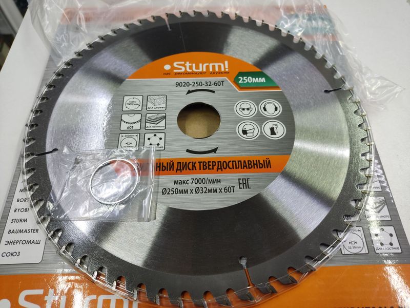 Диск пильный STURM 9020-250-32-60Т 60зуб