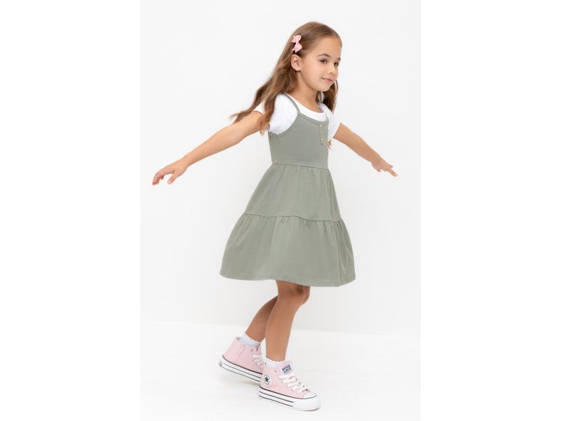 Сарафан СС5718 CROCKID дев, зеленый.