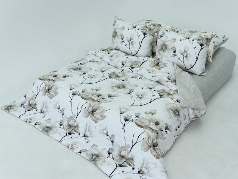 КПБ Валенсия (бежевый молоко) Print Cotton комплект KAZANOVA евро (90)