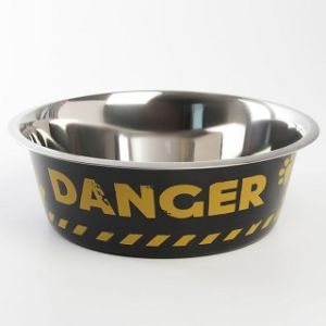 Миска д/дом.животных мет  4,0л "Danger" 