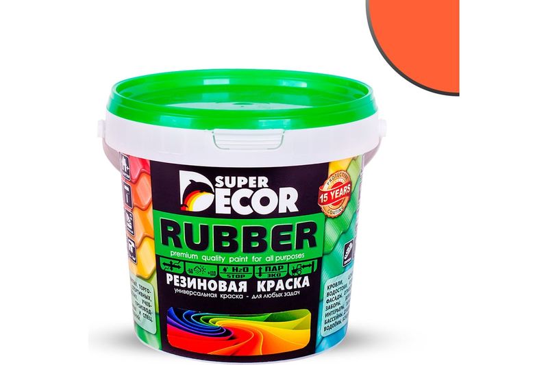 Краска Super Decor резиновая Оранжевое лето №11 1 кг