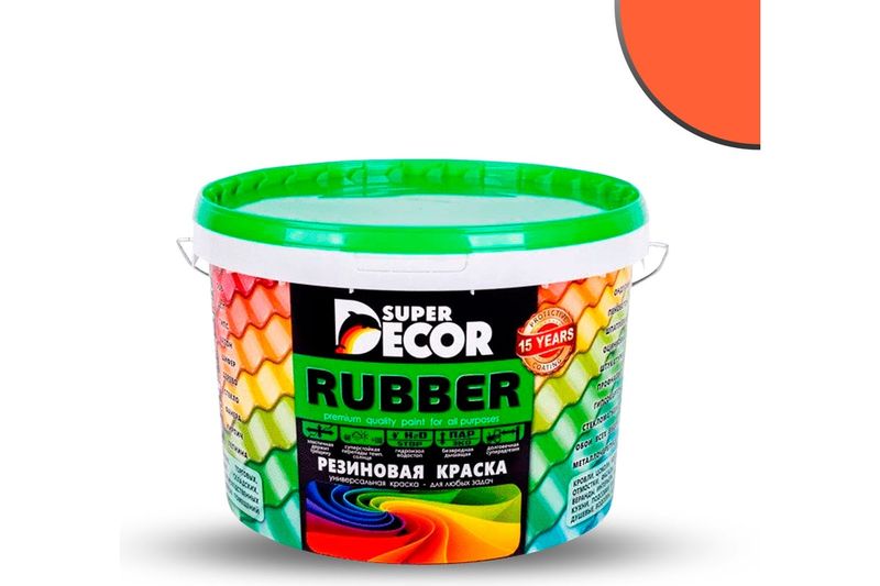 Краска Super Decor резиновая Оранжевое лето №11 3 кг 