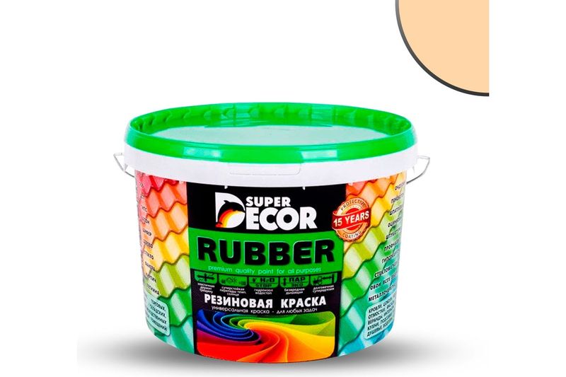 Краска Super Decor резиновая Слоновая кость №19 3 кг