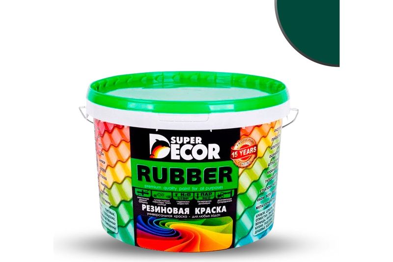 Краска Super Decor резиновая Изумруд №14 3кг 
