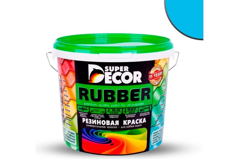 Краска Super Decor резиновая Небесный №17 6кг 