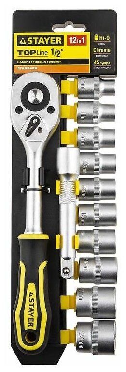 Набор STAYER 12L  торц.головки 12 пред 27750-Н12