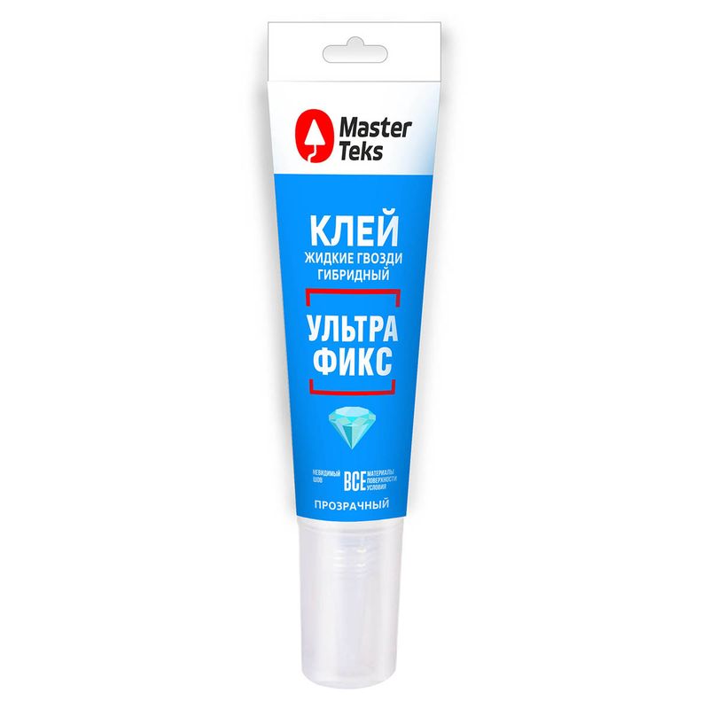 Клей гибридный ультрафикс MasterTeks Profimaster, 80 мл, прозр