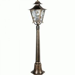 Светильник уличн/садов h=1,13м 60W 230V E27 IP44 11645 черное золото Feron