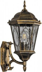 Светильник садово-парк 60W 230V E27 11327 черное золото Feron
