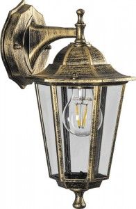 Светильник садово-парк 60W 230V E27 11127 черное золото Feron