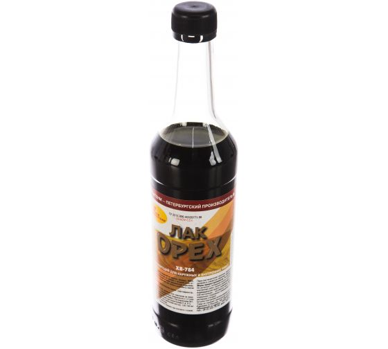 Лак ХВ-784 Орех 0,5л. Новбытхим