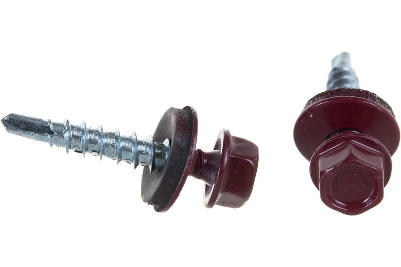Саморез ШГК 4,8*28 RAL 3005 (бордо)
