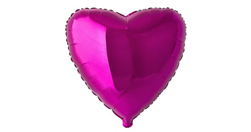 Воздушный шар фольгированный 18" Happy, сердце