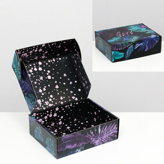 Подарочная коробка двухсторонняя "Gift" 27*21*9см