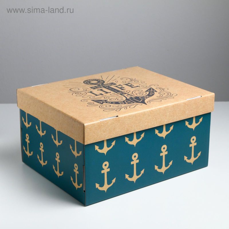 Складная коробка "Морская" 31,2*25,6*16,1 4757488