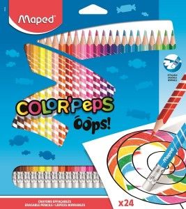 Карандаши 24цв COLOR"PEPS OOPS с ластиком
