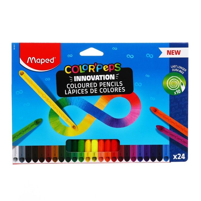 Карандаши 24 цв Maped COLOR'PEPS INFINITY, корпус треугольный.