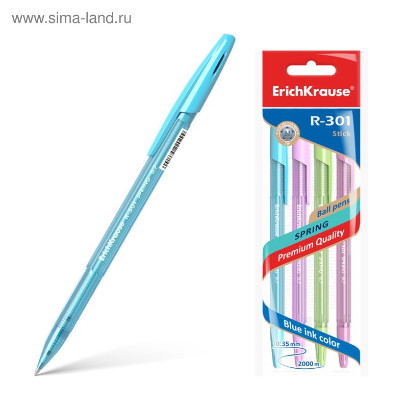 Набор ручек шарик. 4шт, R-301 Spring