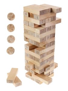 Настольная игра "Башня" 28см "Высотка maxi" 54 эл.в коробке